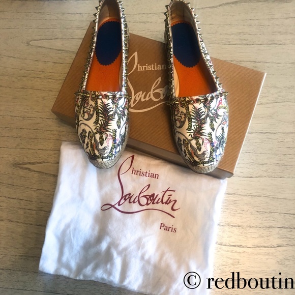 🎈SOLD Ares jungle print gold spike espadrilles - Picture 3 of 8